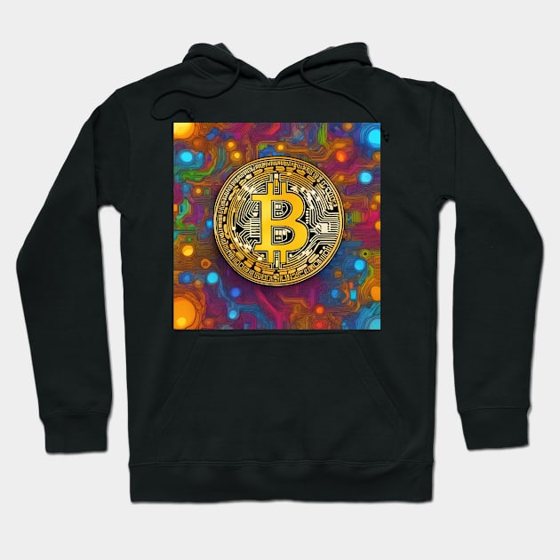 Bitcoin colorful Hoodie by Creativeoptimize